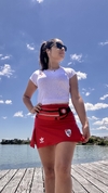 Pollera short Deportiva de Dama River Plate