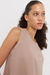 Top cuello a la base en crepe Vison - GVG Grace Gaviglio | Shop Online Moda Mujer