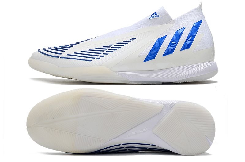 Chuteira Futsal Adidas Predator Edge1 Branca com Azul