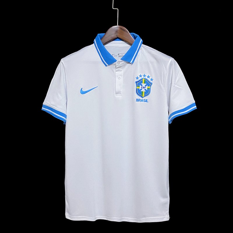 Polo Brasil Branca com Azul BB (Masculina)