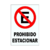 PROHIBIDO ESTACIONAR CORRUGADO 50X70