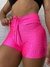 Short Levanta bumbum com lacinho - Rosa canelado