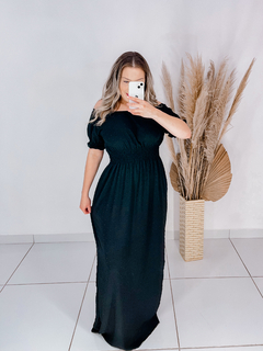 Vestido longo - preto - comprar online