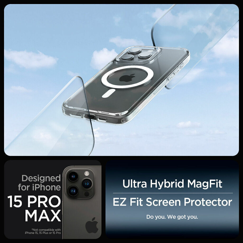 Spigen Funda para iPhone 15 Pro MAX, Ultra Hybrid S MagFit