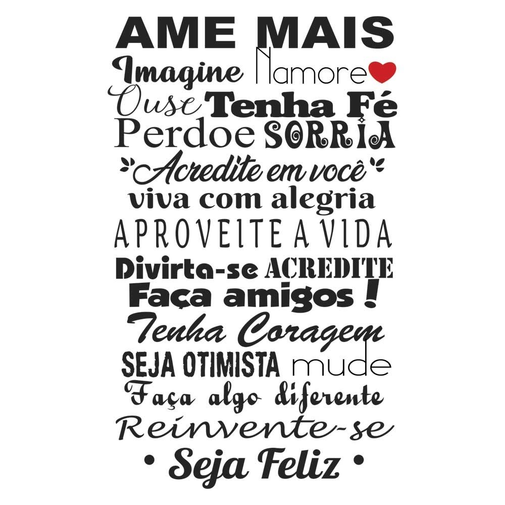 Adesivo Decorativo De Parede Frase Sorria Viva Ame A Vida