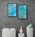 Quadro Decorativo Abstrato Tons Azul Ceramic Kit com 2 Telas - comprar online