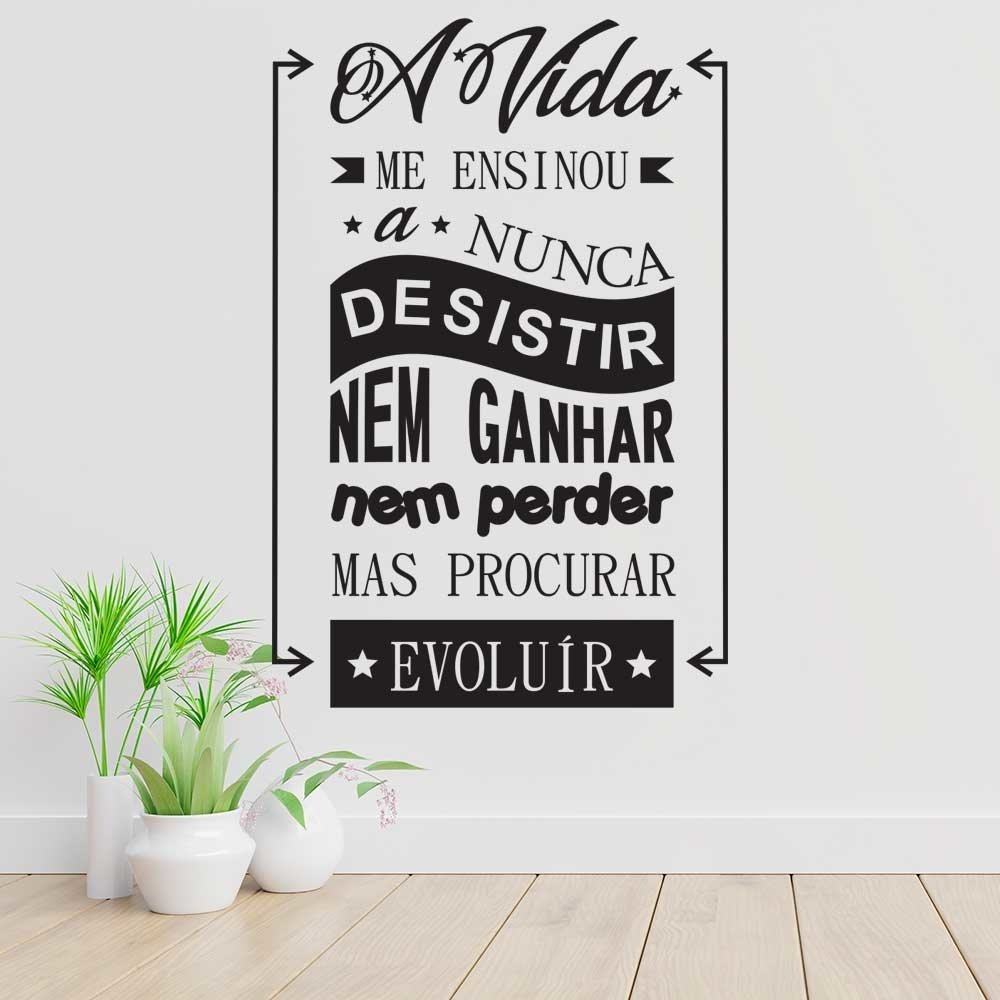 Adesivo de Parede Nunca Desista - Adesivos Decorativos e