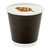 50 Copo Papel Biodegradável Preto com Luva embutida/ Parede Dupla de 110 ml para Café com Tampa - Altas Temperaturas