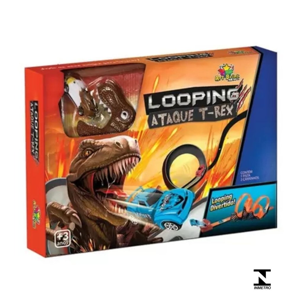 Pista de Corrida Looping Ataque T-Rex - Art Brink