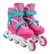 Patins Inline Rosa+kit Proteção Aventura 34/37 - Unitoys - comprar online