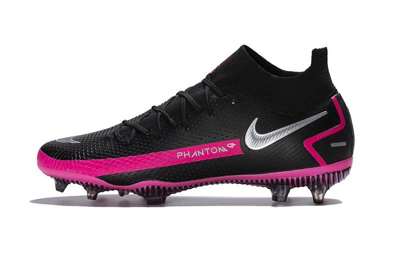 Chuteira Nike Phantom GT Cano alto campo preto rosa