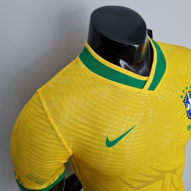 Camisa Brasil Concept Amarela (Cristo Redentor/Rio de Janeiro) - 2022