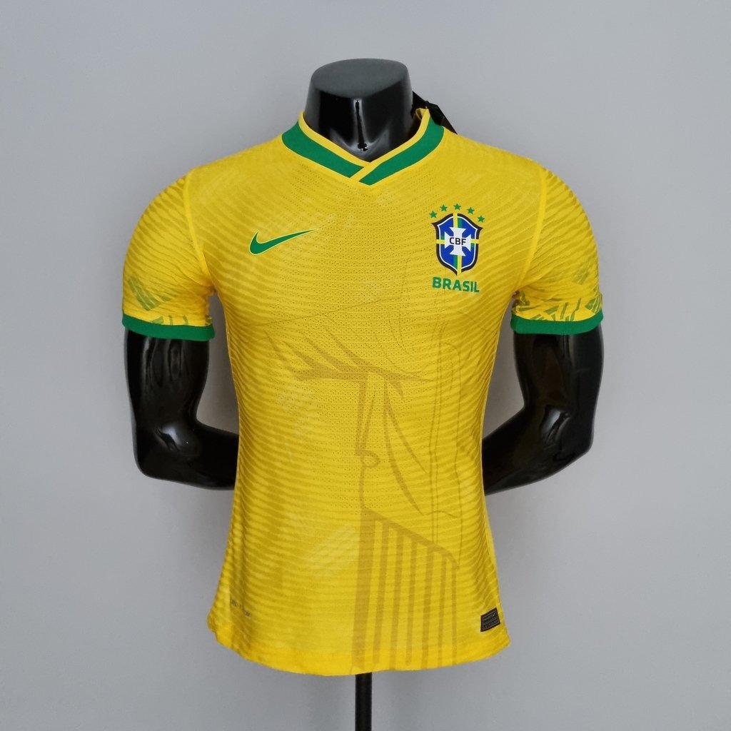 Camisa Brasil Concept Amarela (Cristo Redentor/Rio de Janeiro) - 2022