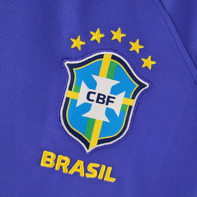 Camisa Feminina Brasil II 2022 Torcedor - Azul - Copa do mundo