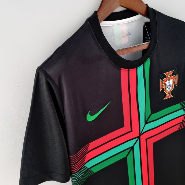 Camisa Portugal Concept Preta Torcedor