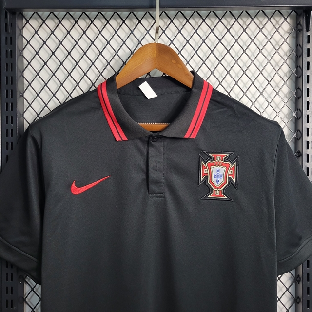 Camisa Portugal Polo 2023 - Preta