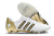 Chuteira Adidas AdiPure 11 Pro de Campo - Branco e Dourado