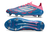 Chuteira Adidas F50 Cano Alto de Campo - Azul e Rosa