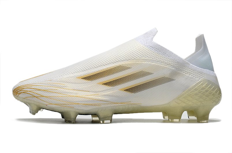 Chuteira Campo Adidas X Speedflow+ Branco e Dourado