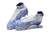 Chuteira Campo Air Zoom Nike Mercurial Superfly 9 Elite Branca e Azul