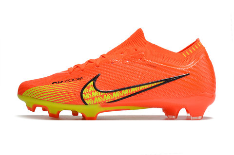 Chuteira Campo Nike Air Zoom Mercurial Vapor 15 Elite Branca e Laranja