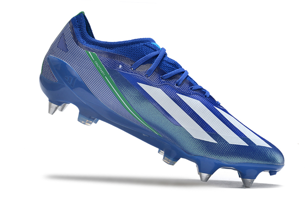 Chuteira de Campo Adidas Crazyfast.1 Trava Mista Azul - Brasil Pack