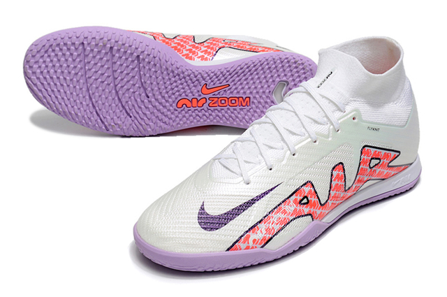 Chuteira Futsal Nike Air Zoom Mercurial Superfly 9 Elite Branco e Verm