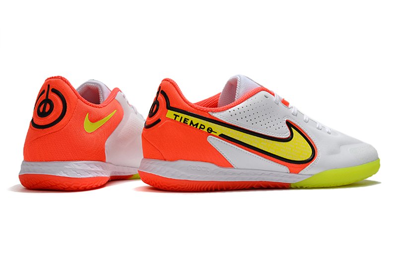 Nike tiempo futsal preto e laranja sales