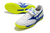 Chuteira Mizuno Morelia Sala Classic Society - Branco, Azul e Amarelo