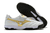 Chuteira Mizuno Morelia Sala Classic Society - Branco e Dourado