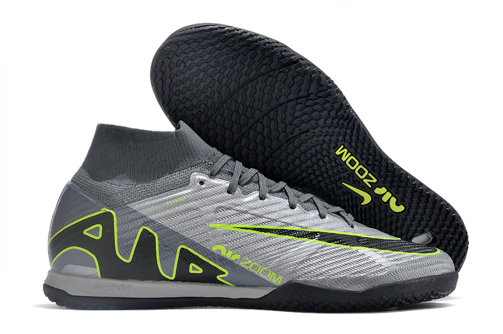 Chuteira Nike Air Zoom Mercurial Superfly 9 Elite Futsal Cinza