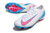 Chuteira Nike Air Zoom Mercurial Vapor 16 Elite Campo - Branca, Azul e Rosa