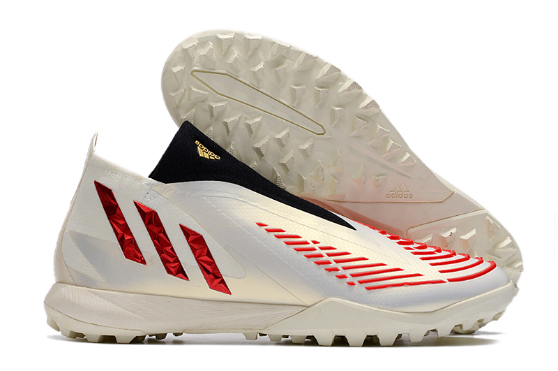 Chuteira Society Adidas Predator Edge Branca e Vermelha