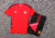 Conjunto Curto de Treino Manchester United Vermelho e Preto 2022/23