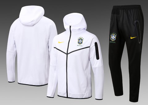 Conjunto de Moletom Brasil Branco 2022