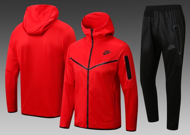 Conjunto de Moletom Nike Sportswear Tech Fleece Vermelho