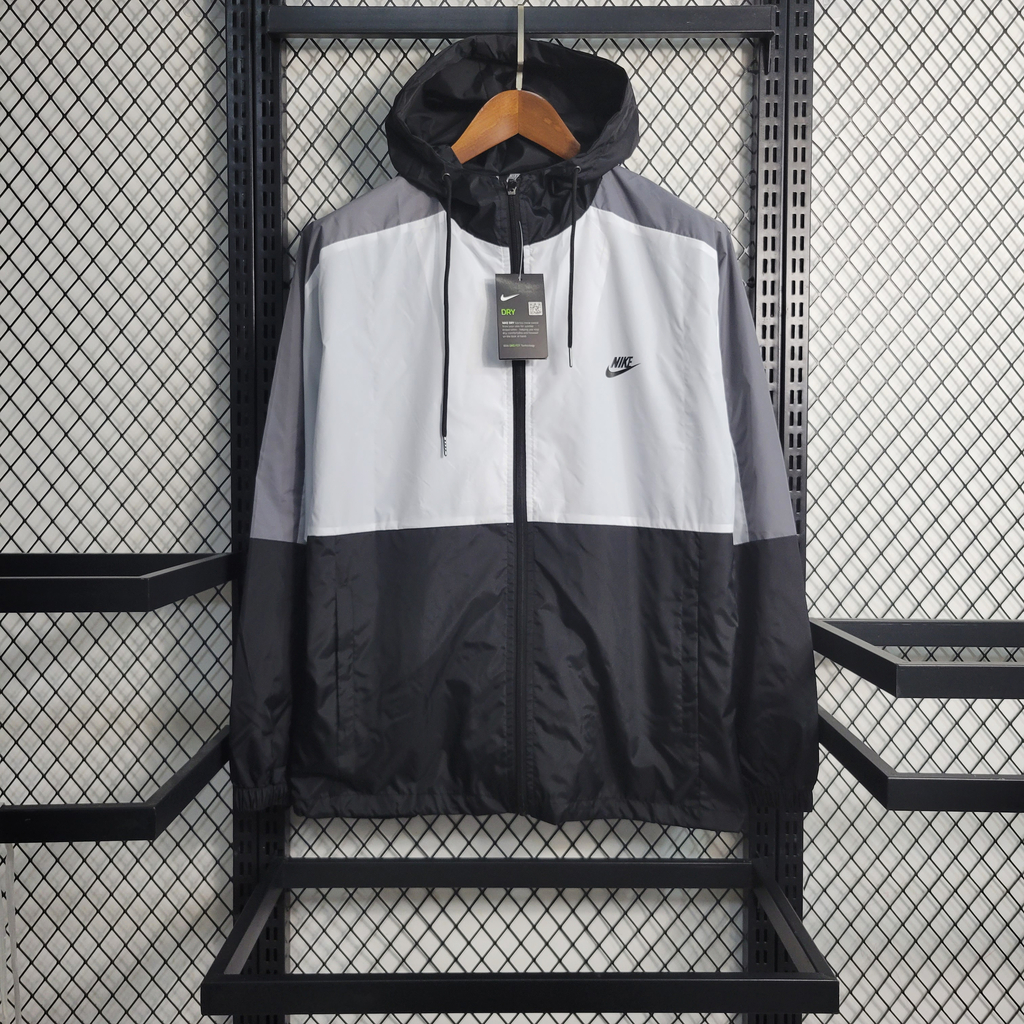 Corta vento nike branco e cinza sales