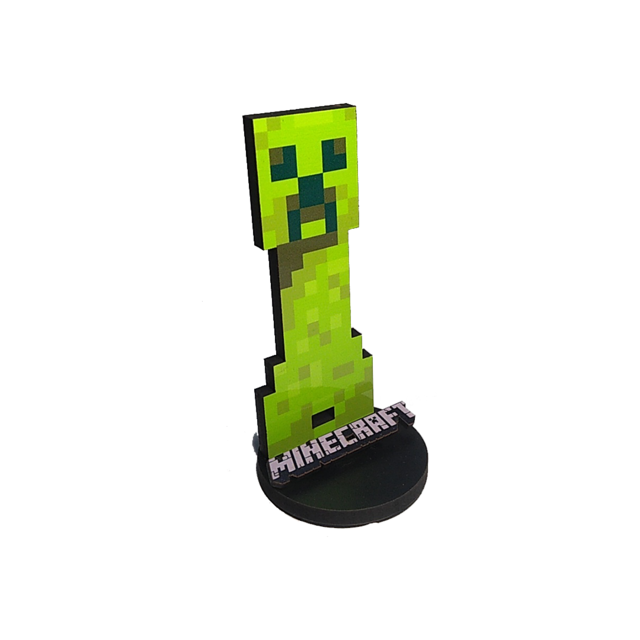 Placa Decorativa Pixel Creeper Minecraft