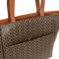 Shopping Bag Classe Couro Canvas 3260 Marrom/Nocciola - comprar online