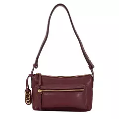 Crossbody Malu Classe Couro 3284 Ruby