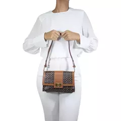 Bolsa Classe Couro Canvas Moderna 3304 Marrom - comprar online