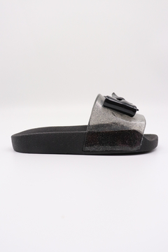 Chinelo Slide Luelua Preto Gliter com Laço 4992.112 - comprar online