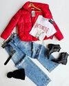 Campera Puffer Getta roja