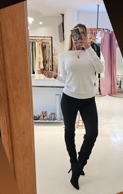 Sweater Anitta importado calado guipure y strass en espalda