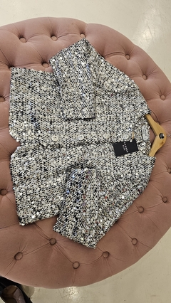 Chaqueta Magnetic tipo chanel integramente bordada en paillette importada - tienda online