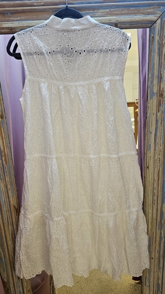 Vestido Virma Broderie cuello mao con lazo - GARAGE 3117