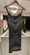 Vestido Ashia negro strass importado - comprar online