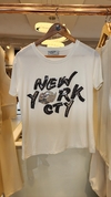 Remera New York cty bordada paillette