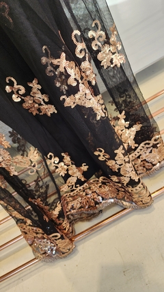 Vestido Lela largo tull bordado importado con transparencias - tienda online