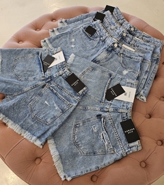 Short Jean deflecado abajo - comprar online